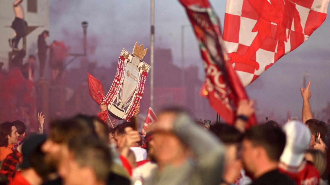 Euphoria on streets of Anfield. Picture: Paul Ellis/AFP