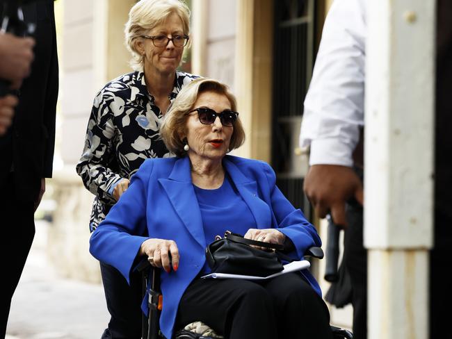 Ita Buttrose leaving the Supreme Court of NSW after she gave evidence in the Antoinette Lattouf case. Picture: Jonathan Ng