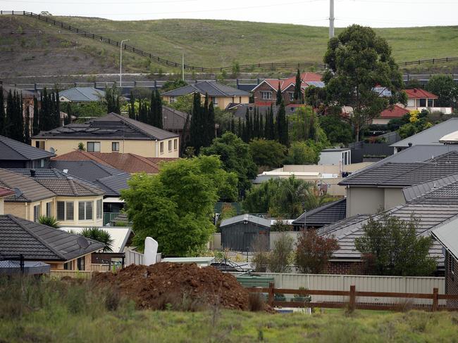 SUNDAY TELEGRAPH - 6/12/18New estates pictured in Sydney's western suburbs. Residents are having trouble with mail and emergency services locating homes as the new estates have different names to the suburbs they are located in. HARRINGTON PARK PICTURED WHERE THE URBAN SPRAWL HAS MOVED FURTHER OUT.  Pic, Sam Ruttyn