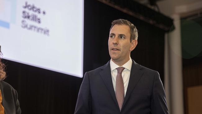 Treasurer Jim Chalmers at the Jobs Summit in Canberra. Picture: Gary Ramage