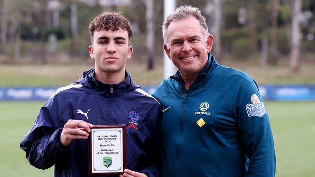 South Australia's Noah Ellul was named Goalkeeper of the Tournament at the 2023 National Youth Championships. Photo: Damian Briggs