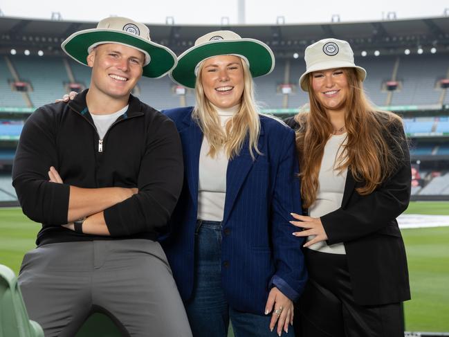 Jackson, Brooke and Summer Warne launching the Shane Warne Legacy heart test program. Picture: Jason Edwards