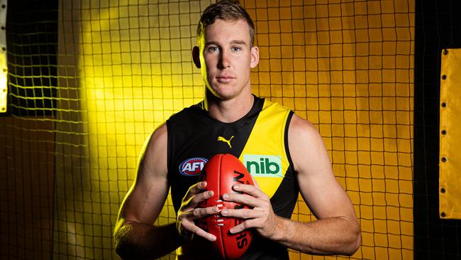 MELBOURNE, FEBRUARY 11, 2022: Richmond Football Club key forward Tom Lynch, pictured in Melbourne. Picture: Mark Stewart