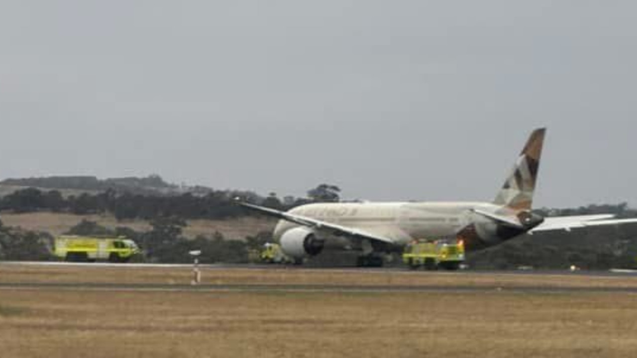 Plane’s wheels explode in runway drama at Melbourne Airport