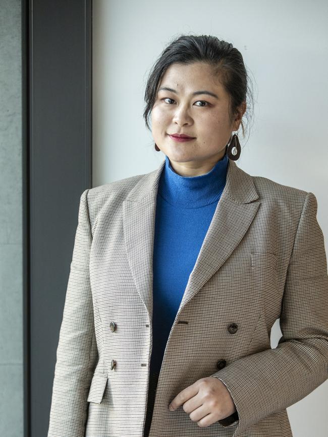 Li Yang used to wear corporate outfits to functions, but now opts for more traditional Chinese dress to honour her Chinese heritage. Pictured at the Tas Volunteer Awards in 2021. Picture Eddie Safarik