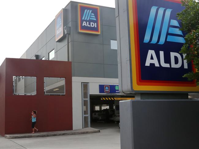 Aldi pictured at Umina Beach, which has the highest concentration of bottle shops on the Central Coast. The temporary restrictions on liquor purchases will be lifted. Picture: AAP Image/Sue Graham