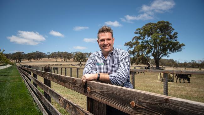 Darren Thomas at his property in the Hay Valley. Picture: Brad Fleet