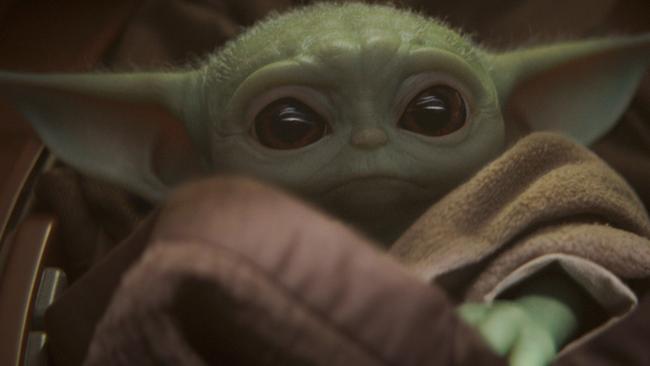 Baby Yoda from The Mandalorian, a Disney+’s flagship series. Picture: AP