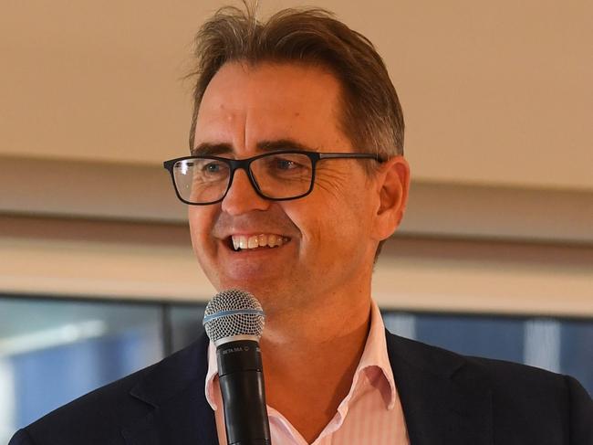 Racing Victoria CEO Andrew Jones during The Festival of Racing Launch at Port Melbourne Yacht Club on February 06, 2024 in Melbourne, Australia. (Photo by Pat Scala/Racing Photos via Getty Images)