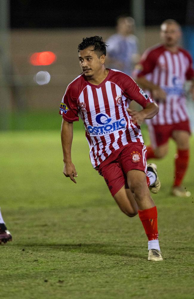Action shots from the fifth annual GleNTi Cup between Hellenic AC and Darwin Olympic SC, June 3, 2025. Picture: Pema Tamang Pakhrin