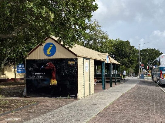 The bus shelter on Jonson St in Byron Bay is being removed. Picture: Byron Shire Council.