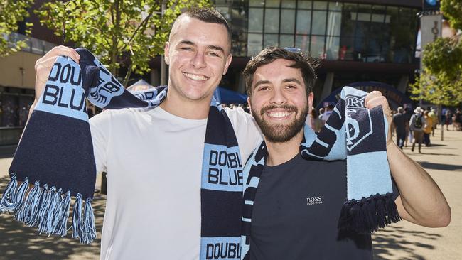 Patrons at the SANFL grand final at Adelaide Oval. Picture: Matt Loxton