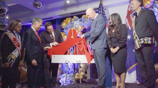 David Collard with Marles and Dutton at his office opening. Picture: Supplied