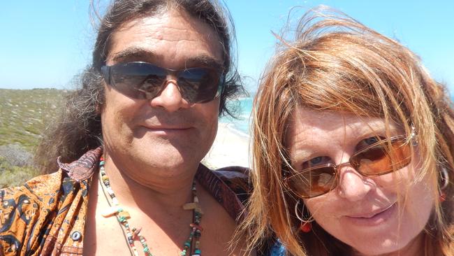 Pam Gurner-Hall with her partner Jorge Castillo-Riffo, who was killed while using a scissor lifter on the RAH building site. Picture: Calum Robertson