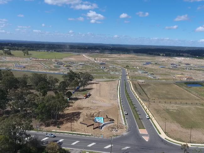 Aerial image of The Gables in Box Hill, as seen in January 2018. Picture: Celestino