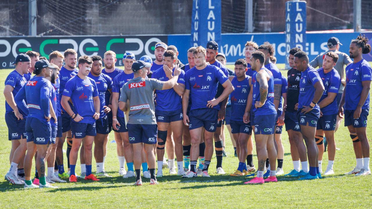 The Bulldogs squad at training on Wednesday. Picture: Max Mason-Hubers