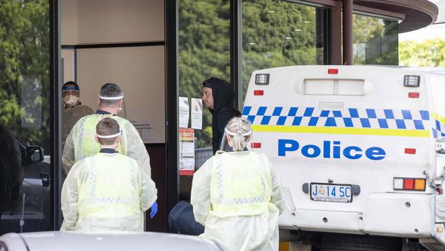 *Tim Gunn man is transferred to the Fountainside Accomodation in Hobart. Picture Eddie Safarik