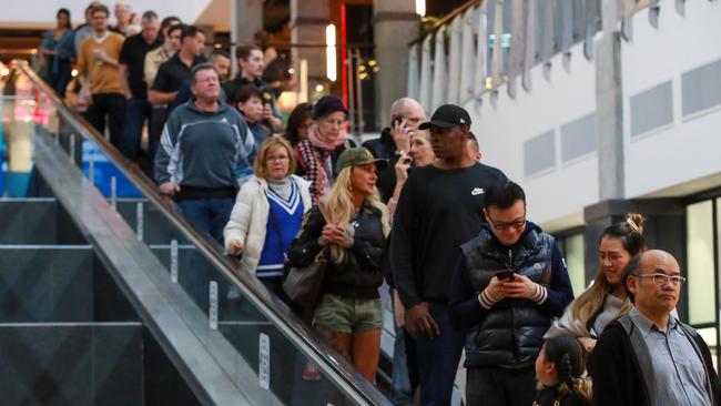 Shoppers at Broadway shopping centre in Sydney this week. Picture: Justin Lloyd.