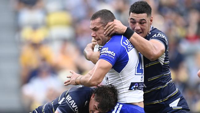 Brent Naden in action against the Cowboys. Picture: Ian Hitchcock/Getty Images