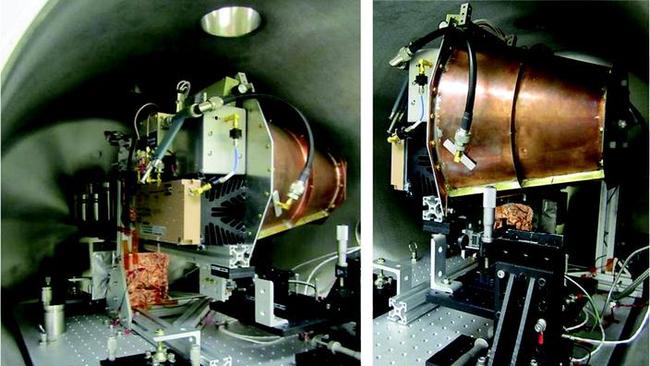 An EM drive prototype in its vacuum chamber assembly. Picture: NASA