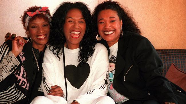 June, Ruth and Anita Pointer in Sydney during an Australian tour in 1995.