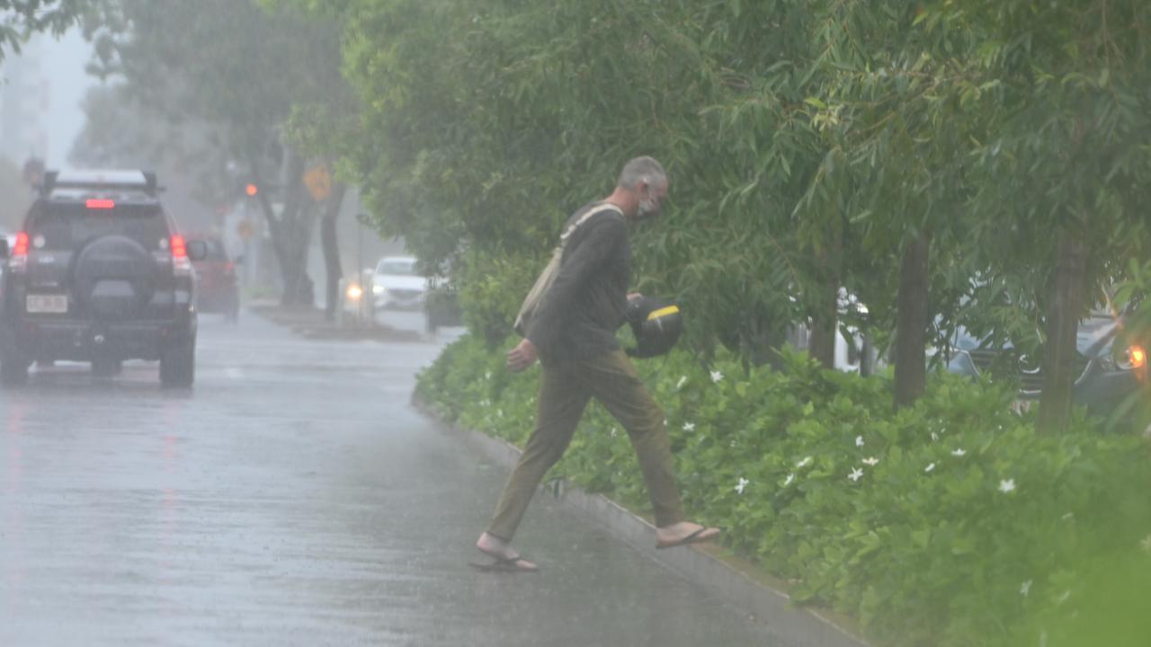 Wet weather hitting Darwin city. Picture: Julianne Osborne