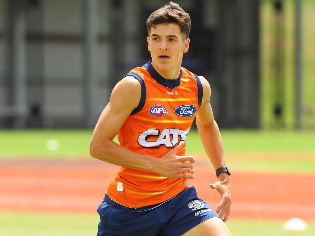 Josh Lindsay trained with the Cats during the pre-season. Picture: Alison Wynd