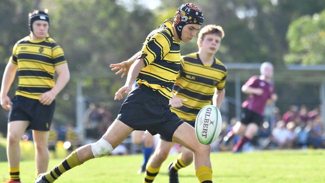 AIC Seconds XV rugby between St Laurence's College and St Peters Lutheran College. Saturday May 6, 2023. Picture, John Gass