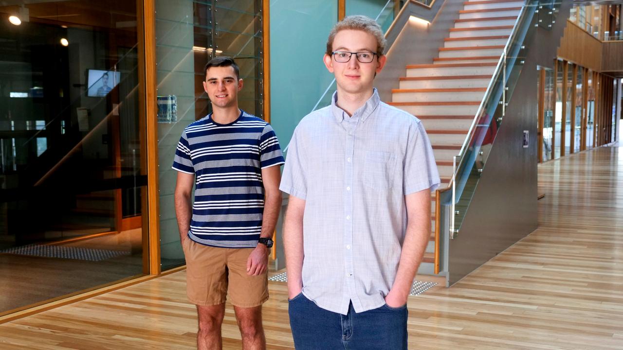 Warwick Solar Farm Bright Futures Scholarship recipients Benjamin Rogers and Benjamin Guy