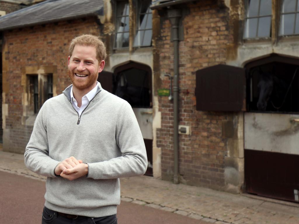 Prince Harry seemed to be overflowing with joy when he spoke after the birth. Picture: Steve Parsons/AFP