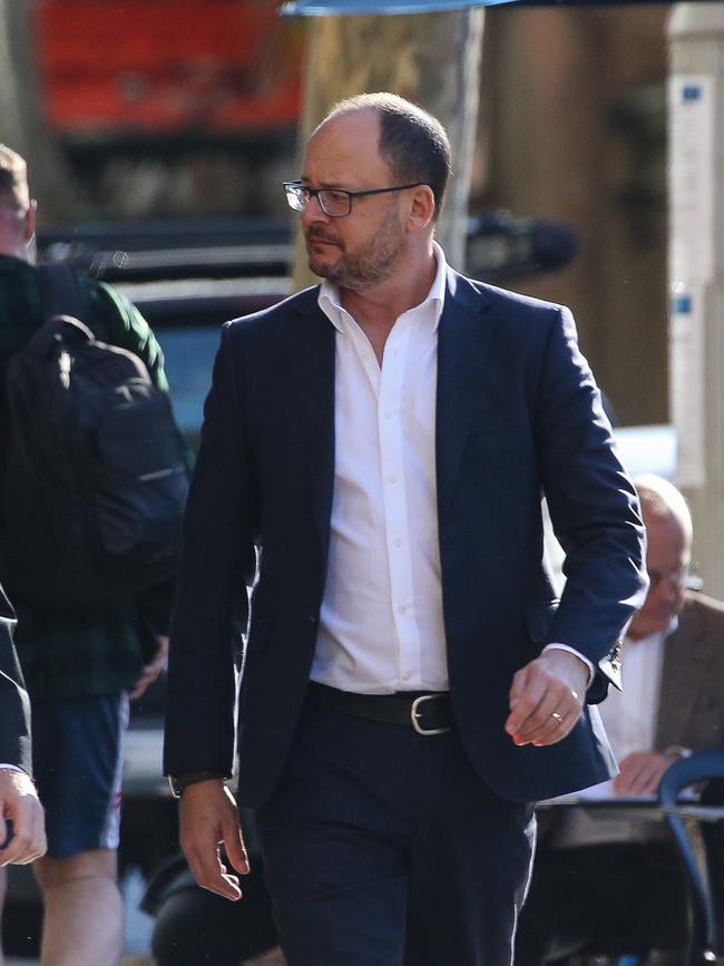 ABC Investigations Reporter Mark Willacy is seen arriving at the Federal Court in Sydney.