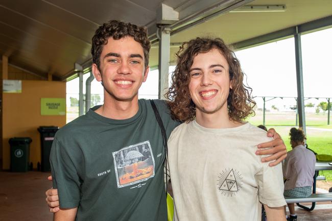 Ethan Pinnington Aaron Lange experience a day in the life of a uni student at CQUniversity's Mackay Uni Experience.Picture: Michaela Harlow