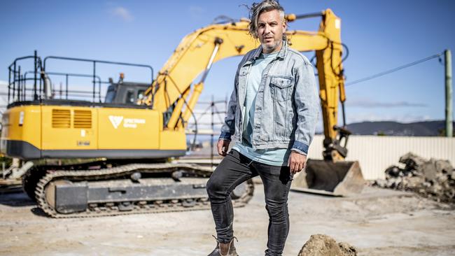 S.Group director Sam Haberle at the site of the now demolished old Blue Gum servo which will soon be home to 28 new apartments. Picture: Eddie Safarik