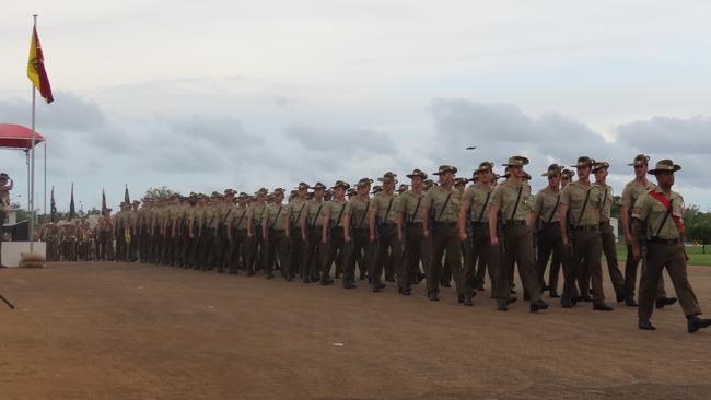 Almost 150 soldiers have moved to Darwin from Adelaide as part of the relinking. Picture: Harry Brill.
