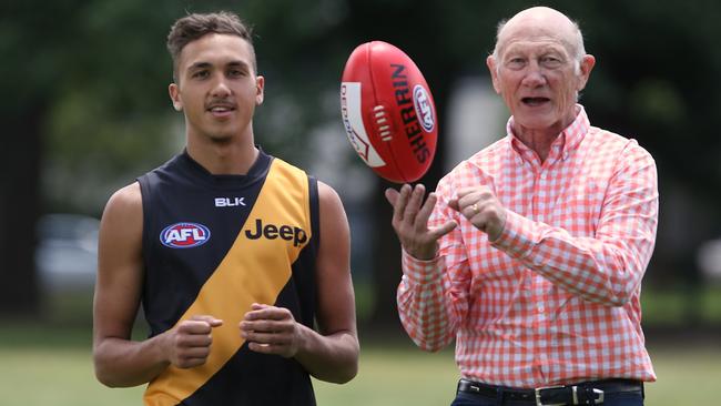 Shai Bolton has inherited Kevin Bartlett’s legendary No.29. Picture: Wayne Ludbey