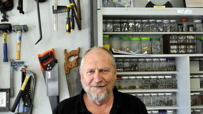 Bill Tibben at Granville Men’s Shed in 2012.