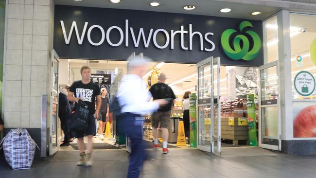 Woolworths staff stopped him as he tried to leave the store.