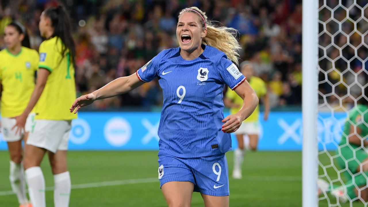 Eugenie Le Sommer got on the scoresheet for France in their win over Brazil. (Photo by Justin Setterfield/Getty Images)