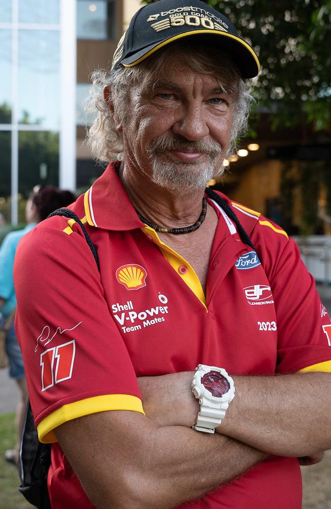 Iain Fairlie at the Driver and Rider signing at Darwin Waterfront for betr Darwin triple crown 2023 Picture: Pema Tamang Pakhrin