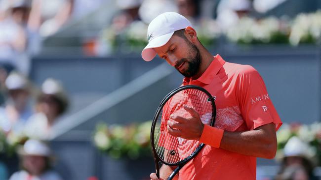 Djokovic in action during last month’s Madrid Open. (Photo by Thomas COEX / AFP)