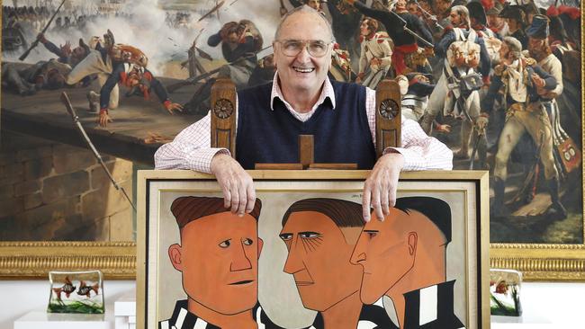 Lindsey Hogg with a selection of works from his $500m art collection. Picture: David Caird