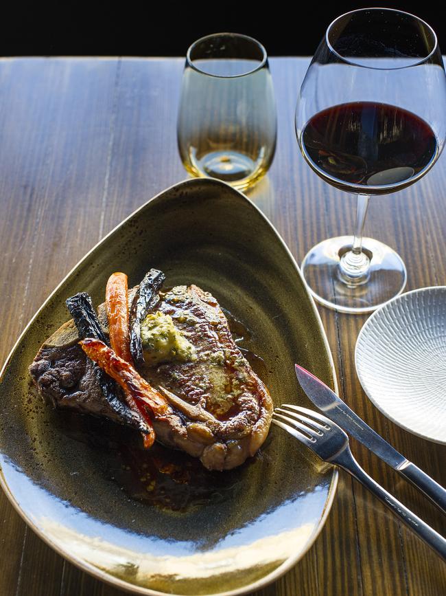 T-bone steak with cafe de Paris butter. Picture: Eugene Hyland