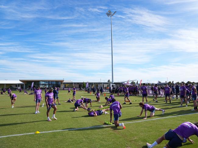 Four Melbourne Storm squads trained together for the first time.