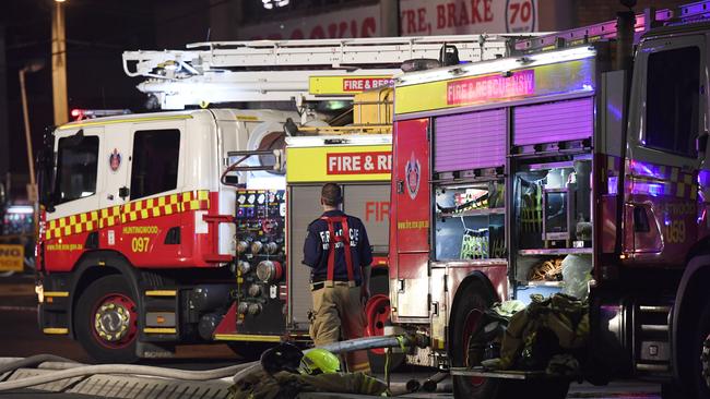 At around 8:25 pm last night emergency services were called Church Street North Parramatta for a warehouse fire. On arrival they found that the warehouse was well alight and a total of 16 Fire Appliances were required to bring the fire under control. Fire Rescue NSW is expected to be there well into today ensuring that the fire is extinguished. A large part of Church St was closed due to the large number of emergency vehicles. Picture: Gordon McComiskie