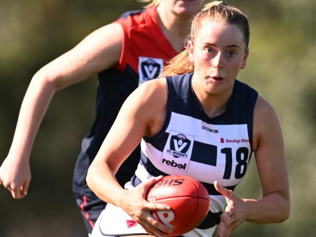 Laura Gardiner was hungry for more midfield opportunity. Picture: Getty Images