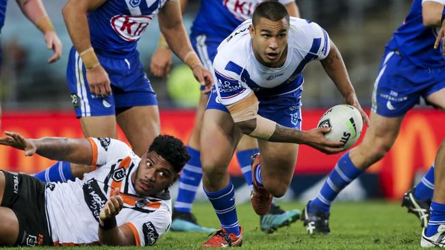 Former Bulldogs hooker Michael Lichaa. Picture: AAP Image/David Neilson