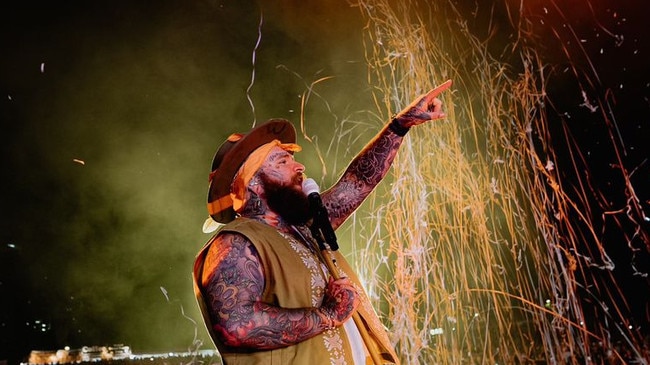 Teddy Swims performing at Riverstage. Picture: Bryce Hall.