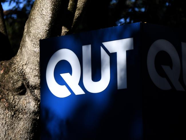 BRISBANE, AUSTRALIA - NCA NewsWire Photos AUGUST, 05, 2020.A sign at QUT Gardens Point campus in Brisbane. Students face losing their concession fares because Translink loophole doesn't grant cheaper fares to external students.Picture: NCA NewsWire/Dan Peled