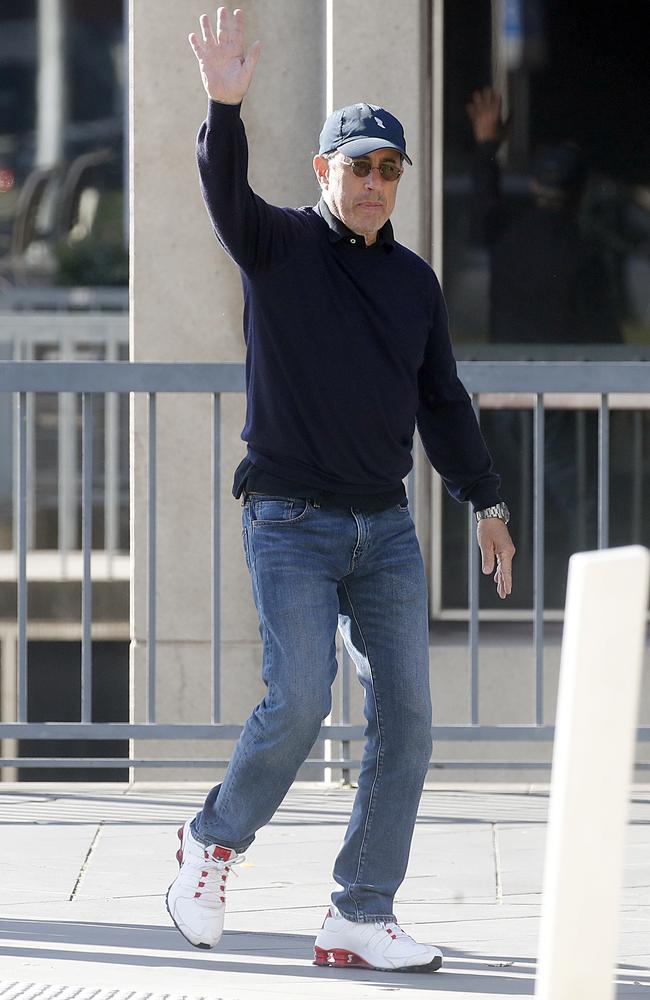 Comedian Jerry Seinfeld steps out in Melbourne ahead of his shows at Rod Laver Arena. Picture: media-mode.com<a href="https://x.com/T0M3000/status/1804491359816172004" title="x.com"></a>