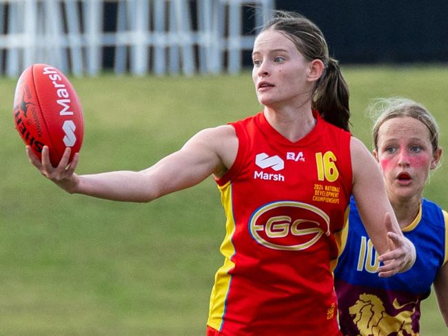 Gold Coast Suns U16 women's development player Eva Hooper. Picture: Ben Grimes.